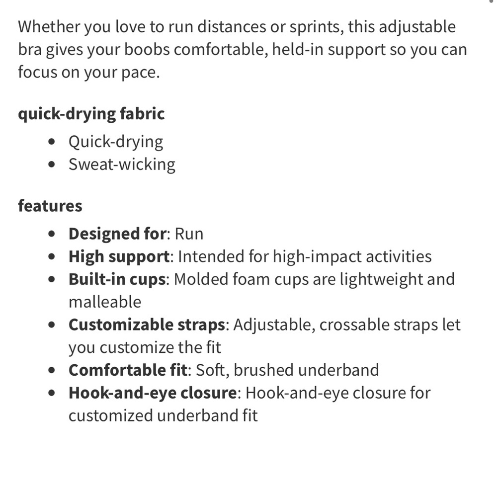 Lululemon Energy Bra *High Support, B–DDD Cups Black 38DD - Picture 11 of 11